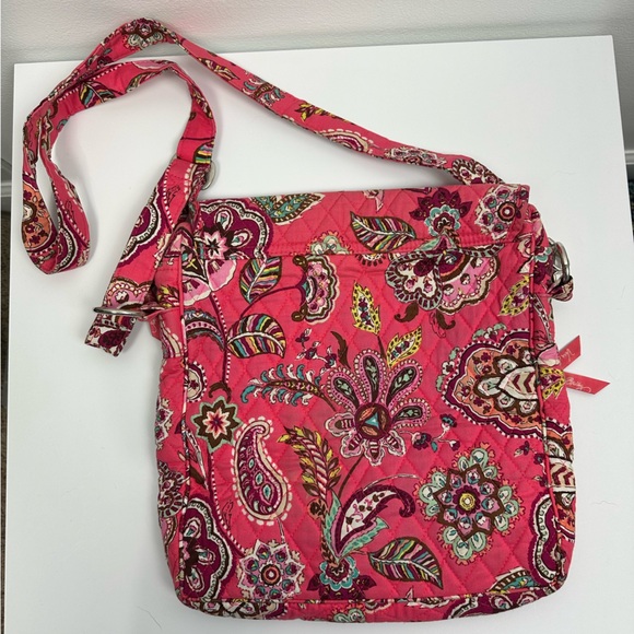 Vera Bradley Pink Paisley Cross Body Purse - Picture 2 of 11